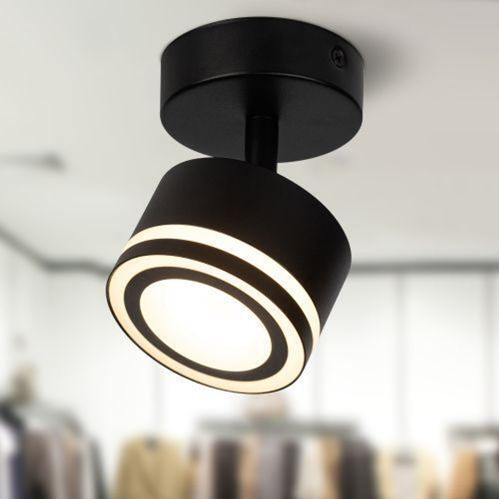 Светильник OL52 BK GX53 IP20 настен./потолочн. спот черн. Эра Б0059807