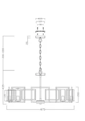 Подвесной светильник Боуи / Bowi E14х8 Maytoni h009pl-08g