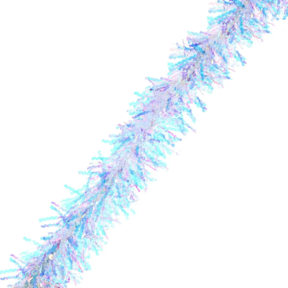 Мишура 2м 15см «Голограмма волна», Перламутр