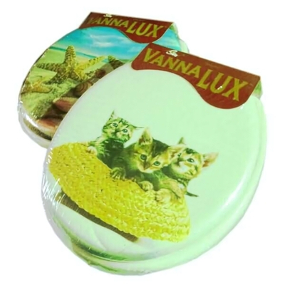 Мягкая крышка-сиденье для унитаза "VANNA LUX" цвет кремовый, рисунок в ассортименте