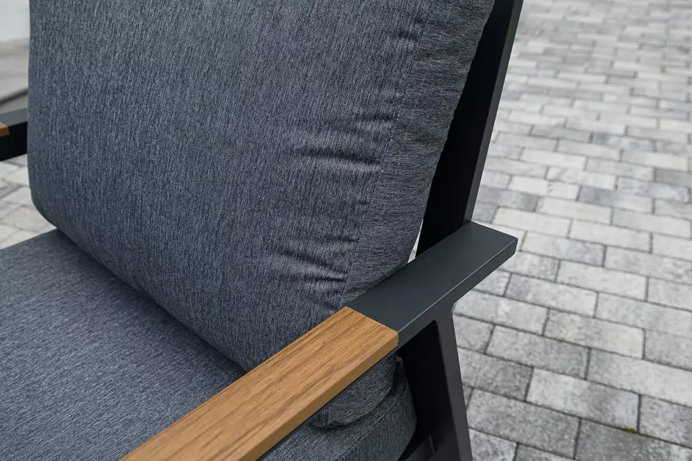 "Орхидея" лаунж-зона 4-местная из алюминия, цвет темно-серый