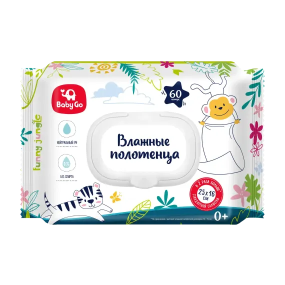 Полотенца влажные BabyGo 60шт 72854