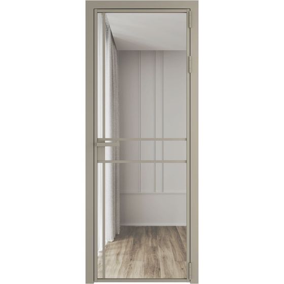 Алюминиеваян дверь 9AG никель матовый остеклённая