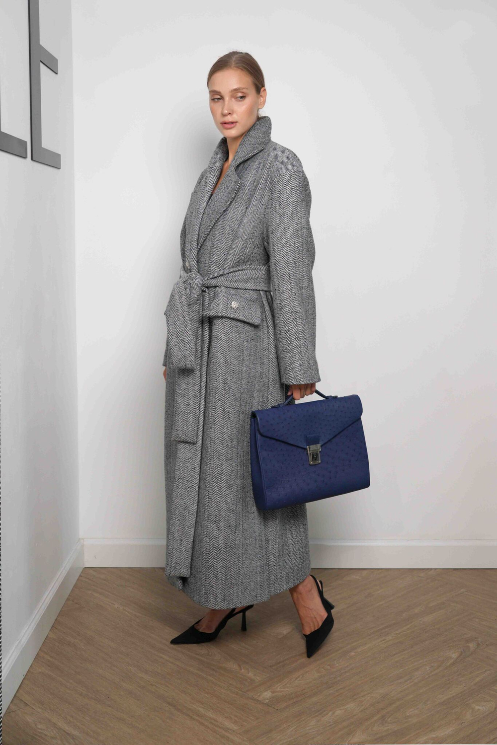 Пальто "Миллионерша" в елочку