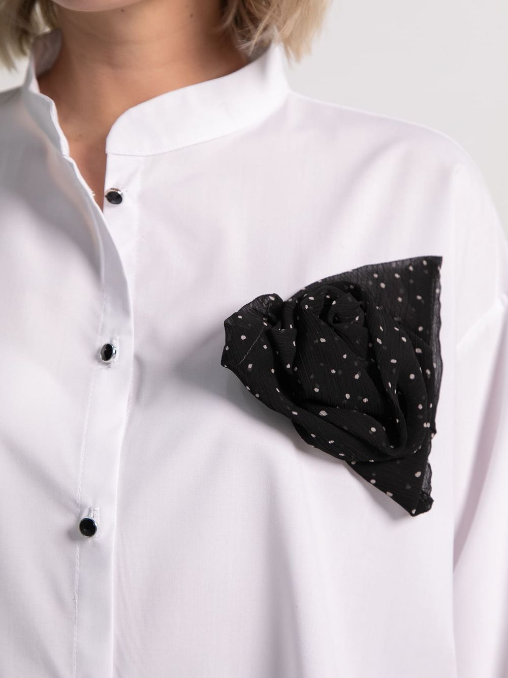 Блуза Луиза (бело-черная) Б15188-39М LT Collection