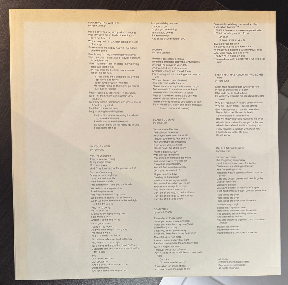 Виниловая пластинка John Lennon & Yoko Ono ‎– Double Fantasy LP