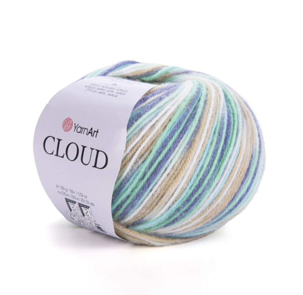 Пряжа Cloud 100 г, 230м, 25% шерсть,75% акрил (цена за 1 шт)