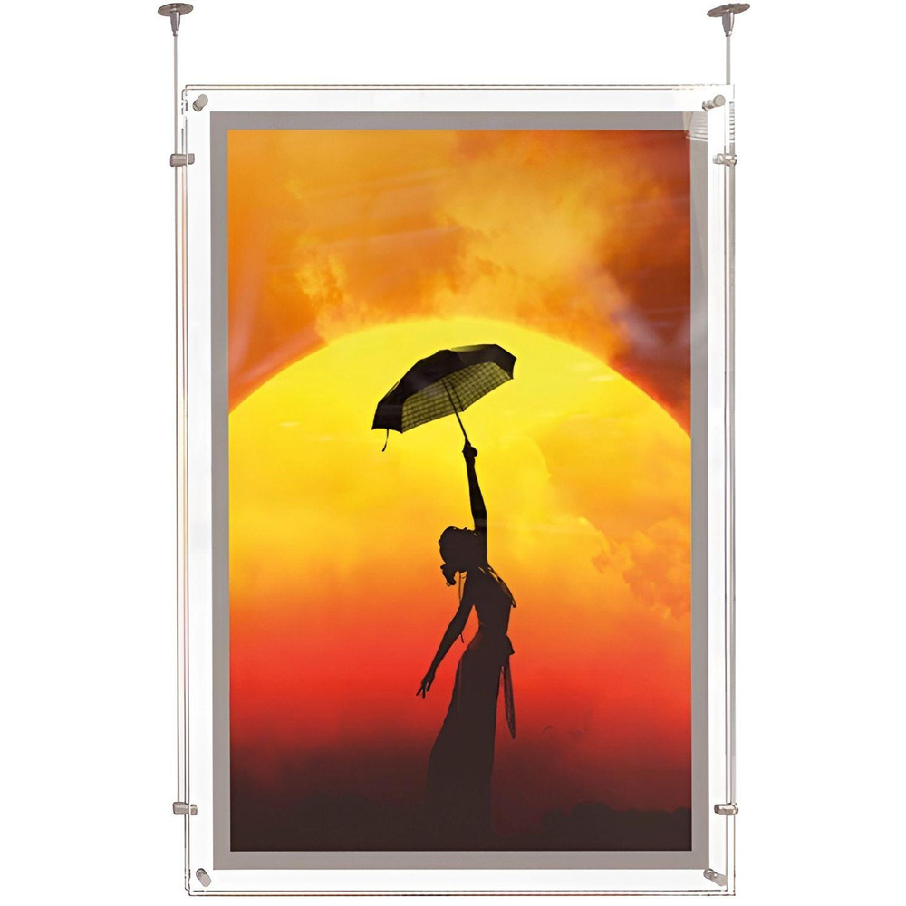 Панель световая Crystal 2стор тросы А1+(684х931)раз.пл.594х841 дерев.короб