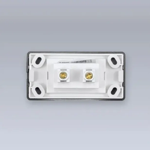 Розетка врезная мебельная "Eleganz" MINI 250в, 10А, черный цвет, мини розетка 81x41x28мм., 1 шт.