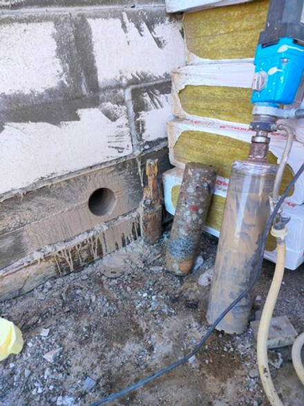 Алмазное бурение отверстия 132мм