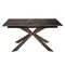 Обеденный стол 1121/MC19144DT из керамики и стали с отделкой под орех
