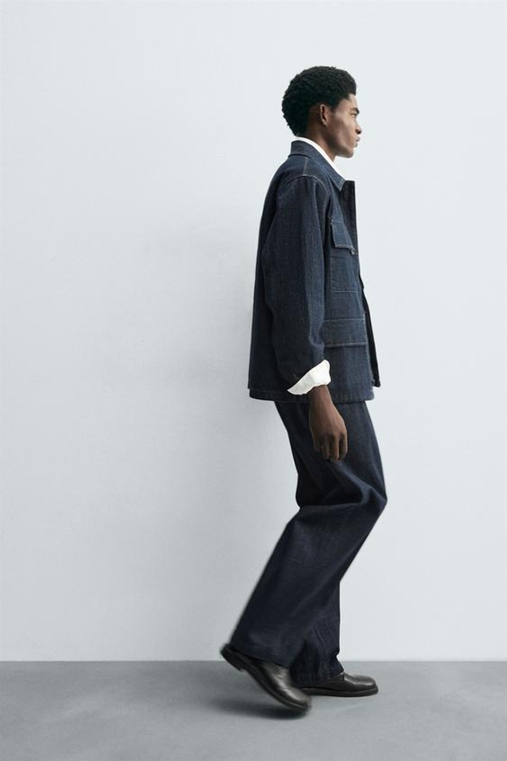 ZARA ДЖИНСЫ ЧИНОС BARREL FIT, ИНДИГО