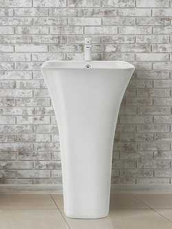 Раковина напольная  WeltWasser WW LEERBACH 4543 GL-WT 450х435х835