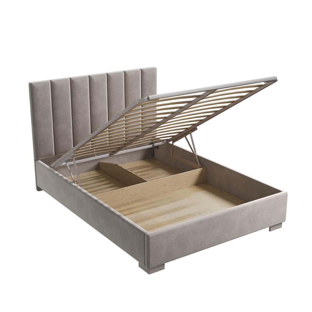 Кровать двуспальная, 140х200 Наоми светло-бежевый