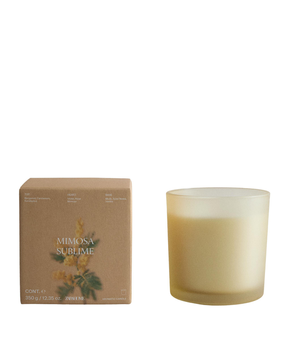 Zara Home Ароматическая свеча Mimosa Sublime, 350 г, аромат для дома