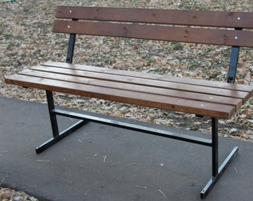 Скамейка «Ника» со спинкой
