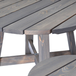 Стол круглый деревянный садовый Ойвинд, графит