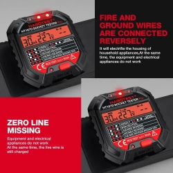 Тестер, устройство проверки электрических розеток, прибор для проверки УЗО Habotest HT107D