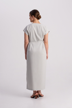 Платье женское 3946АПА, серый лен #38СЛ053946АПА