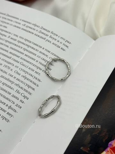 Кольцо бамбук серебро