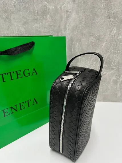 Косметичка Bottega Veneta Intrecciato черный