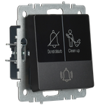 BRITE Кнопка звонка с индикацией для отелей 10А ВС10-1-9-БрЧ черный IEK