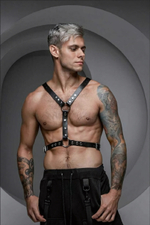 Портупея мужская Akvilon кожа черный M/L