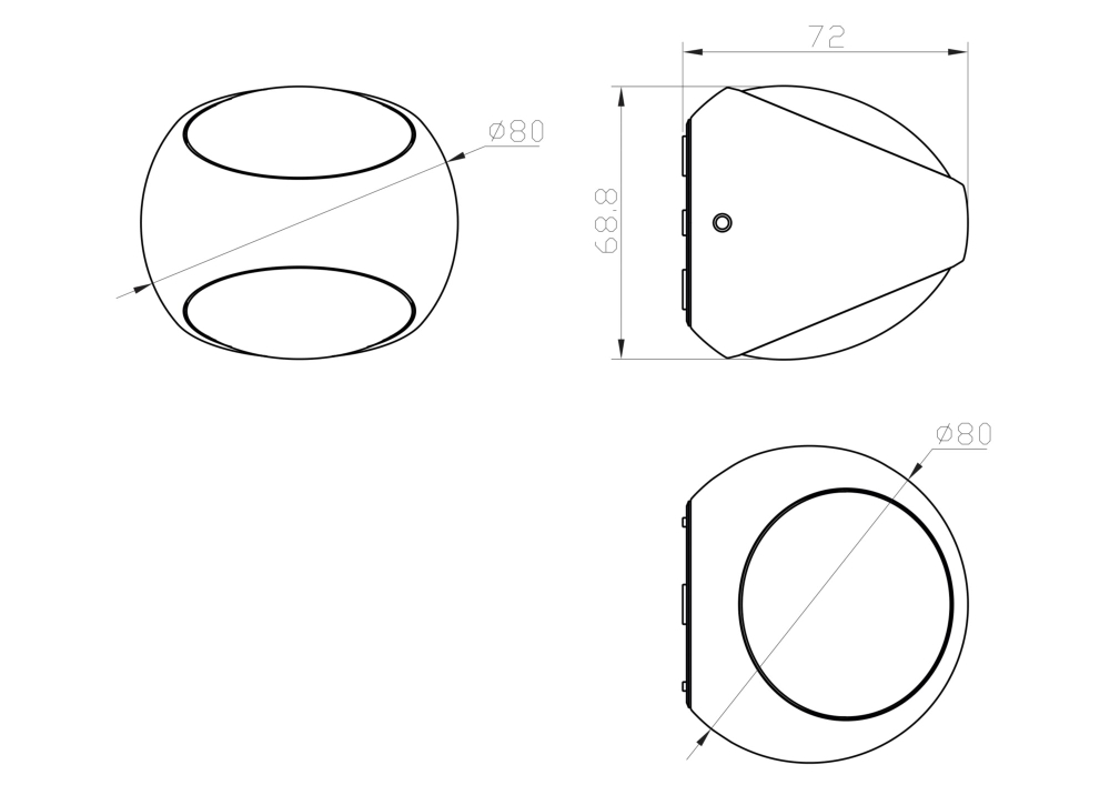 Уличный настенный светильник Outdoor O032WL-L6B3K