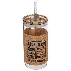 GAEM Бутылка с трубочкой, 410 мл, L7 W7 H14,5 см, 4в.