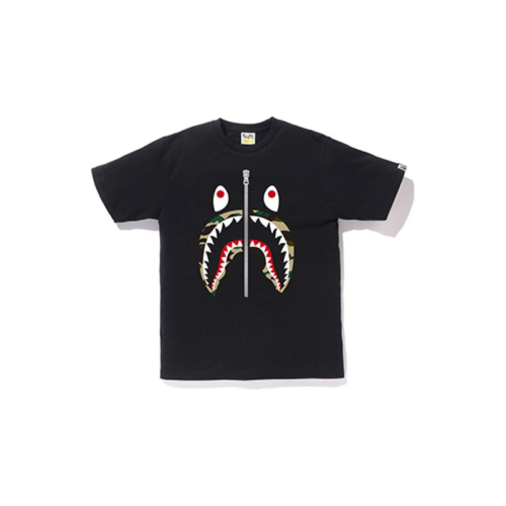 A BATHING APE 1ST CAMO SHARK TEE T