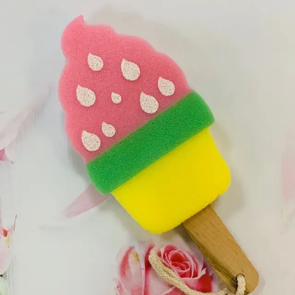 Губка для тела банная поролоновая «Мороженое», 13,5см