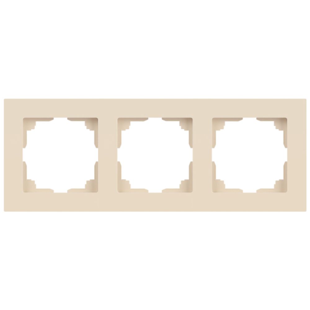 Рамка для розеток и выключателей Intro Accent 6-503-02 на 3 поста, СУ, слоновая кость | Intro