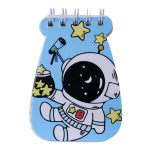 Блокнот "Астронавт" на спирали 9*12см 60л жесткая обложка. 3 вида микс