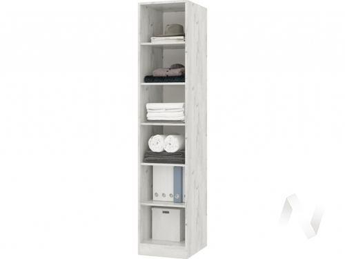 Пенал; фасад с рисунком ЛЕВЫЙ секция №22 НКМ Кент-1 (дуб крафт белый/антрацит)