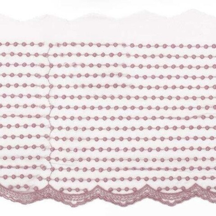 3AR825 Кружево матовое на сетке 18,5см*18,29м (090 пыльная роза)