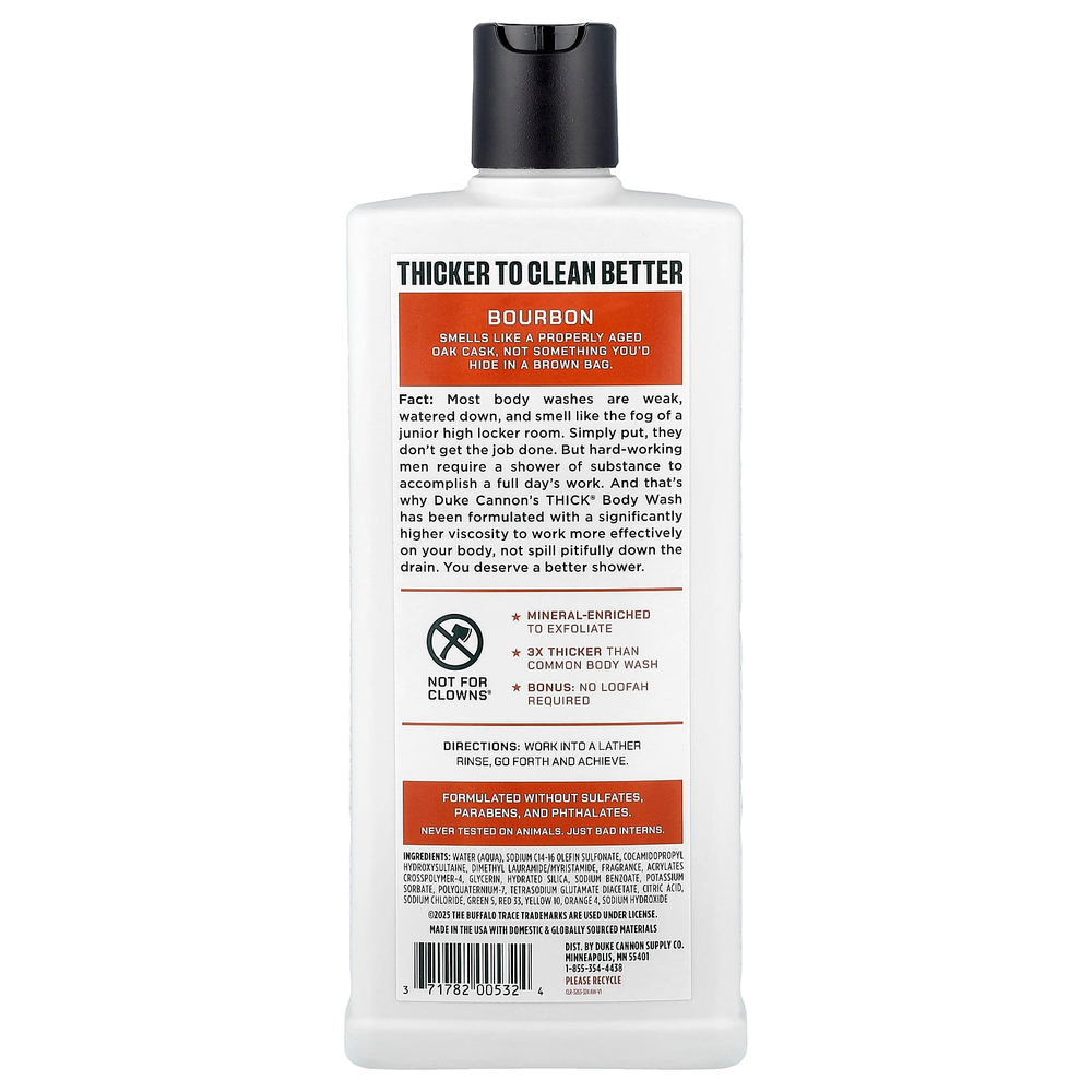 Duke Cannon Supply Co., Thick®, гель для душа, бурбон, 532 мл (18 жидк. унций)