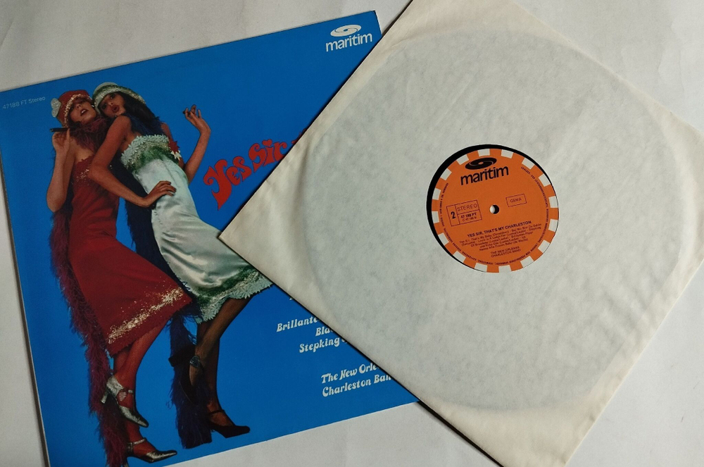 Винтажная виниловая пластинка LP The New Orleans Charleston Band Yes Sir, That My Charleston (Germany 1975)