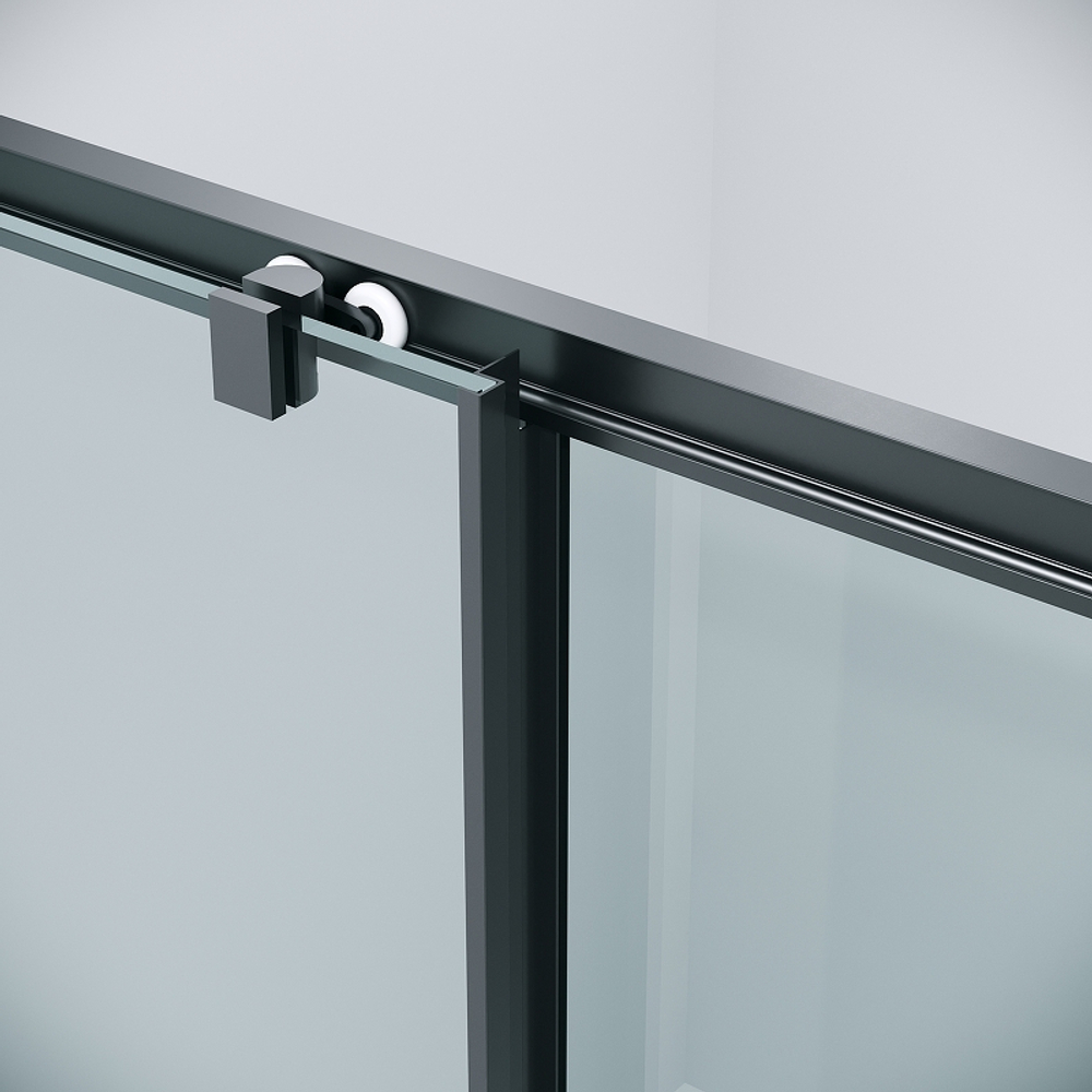 Душевой уголок Grossman Cosmo 100х70 120.K33.02.1070.21.00 профиль Черный матовый стекло прозрачное