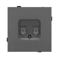 Механизм компьютерной розетки двойной SCT-TENDO-MPC2-SFPL-GR (RJ-45, CAT6) (Arlight, Матовый графитовый) 054597