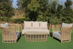 "Валенсия" лаунж-зона из искусственного ротанга, цвет соломенный