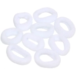 Резинки для волос 80шт «МИНДАЛЬ», цвет белый, d-2см