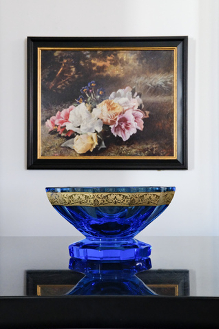 Чаша круглая на ножке Tutti-Frutti Aquamarine, 25.5 см