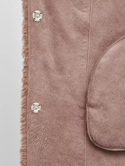 Искусственная зимняя эко шуба чебурашка, сиреневая, Северина