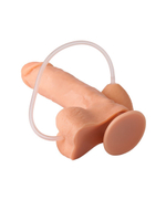 LOVETOY Realistic 19 см – фаллоимитатор на присоске с мошонкой и имитацией эякуляции, телесный