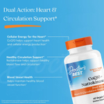 Doctor's Best, Коэнзим Q10 + наттокиназа, 60 растительных капсул