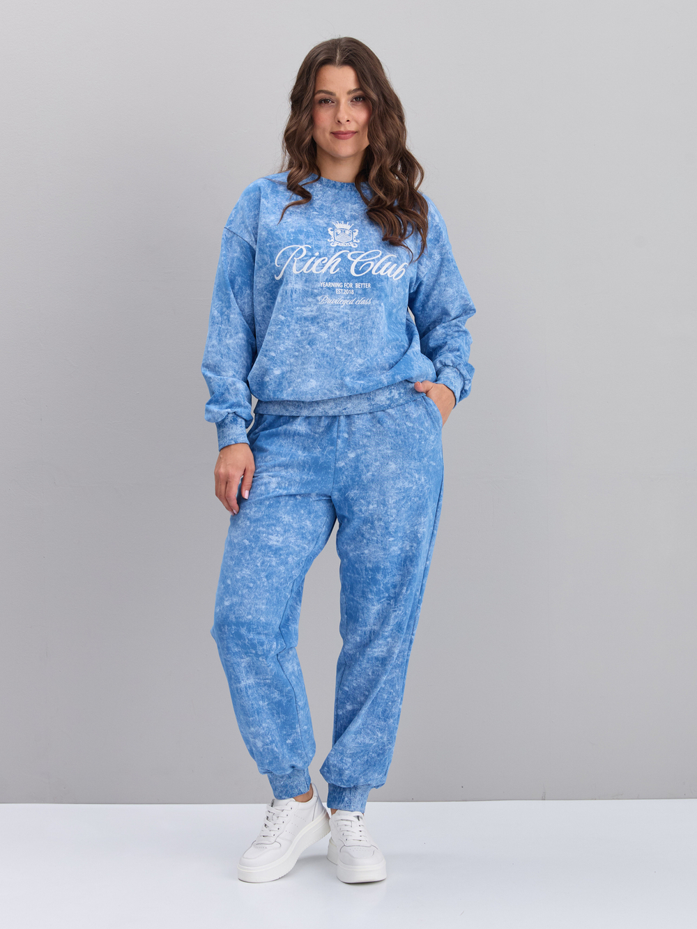 Костюм с брюками КБфл-90М/варенка-аквамарин-п