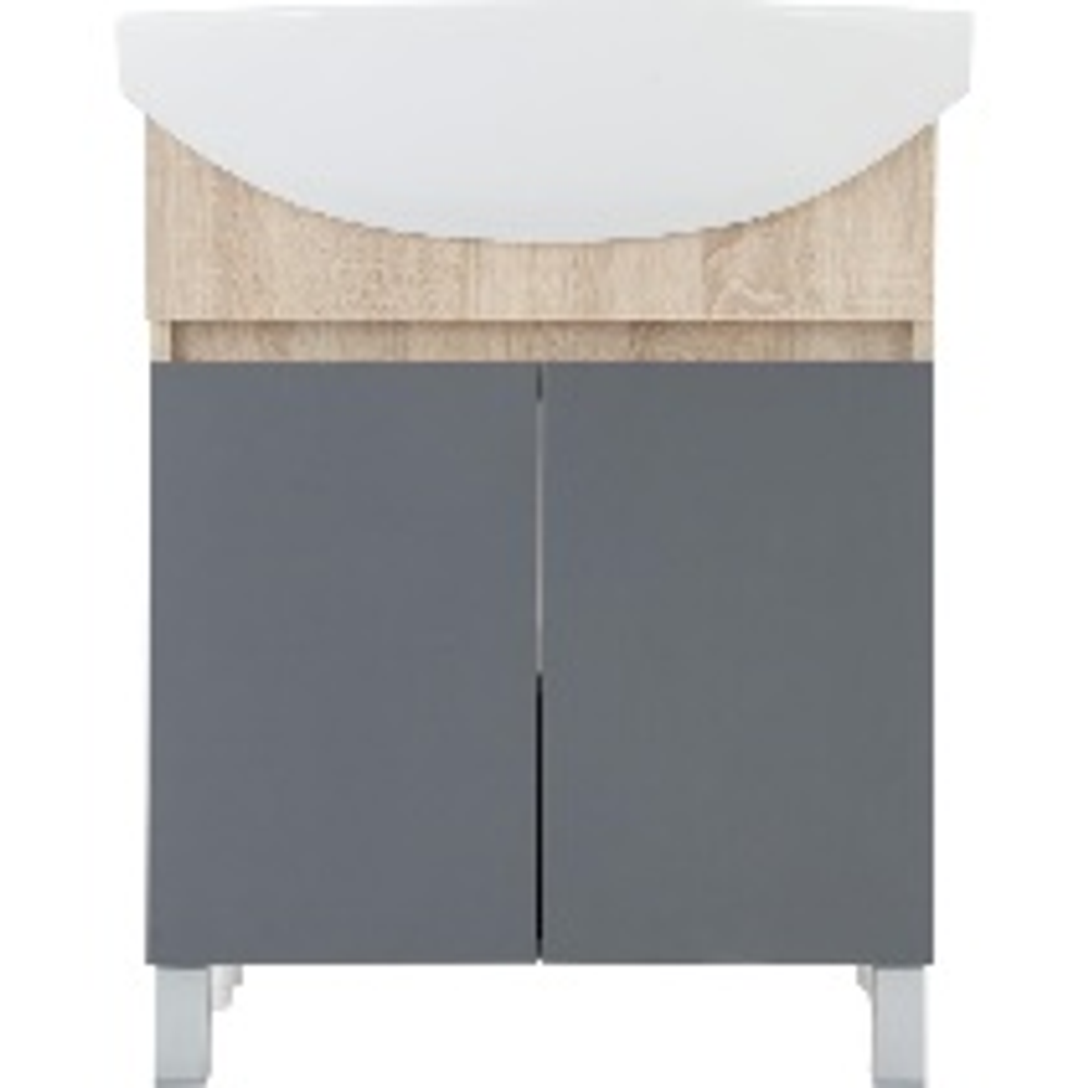 Тумба СОЛО 65(Элеганс) серая