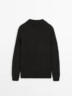 Massimo Dutti Свитер из смесовой шерсти, темно-серый