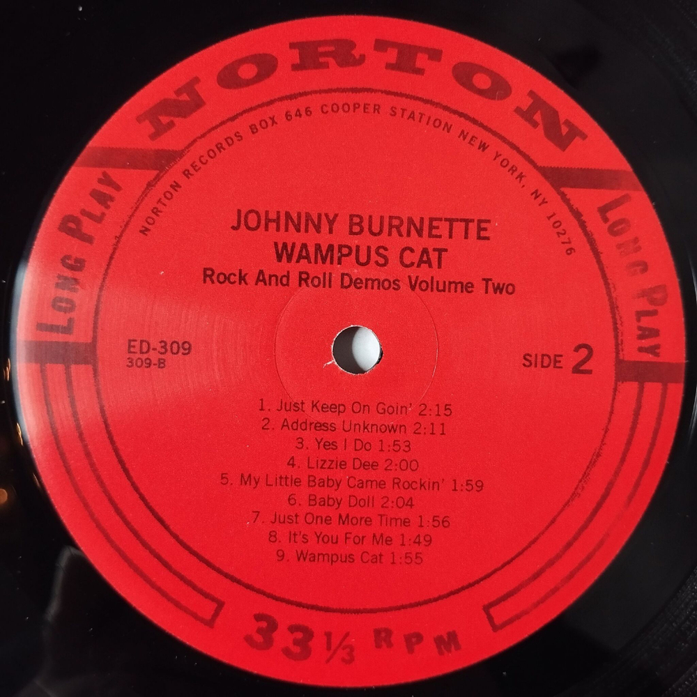 Винтажная виниловая пластинка LP Johnny Burnette Wampus Cat Rock And Roll Demos Volume 2 (USA 2004)