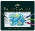 Карандаши цветные акварельные художественные FABER-CASTELL "Albrecht Durer", 24 цвета, металлическая коробка, 117524